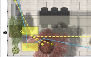 Bewässerungskonzept CAD der Silvedes AG für Pflanzenbewässerung Terrasse