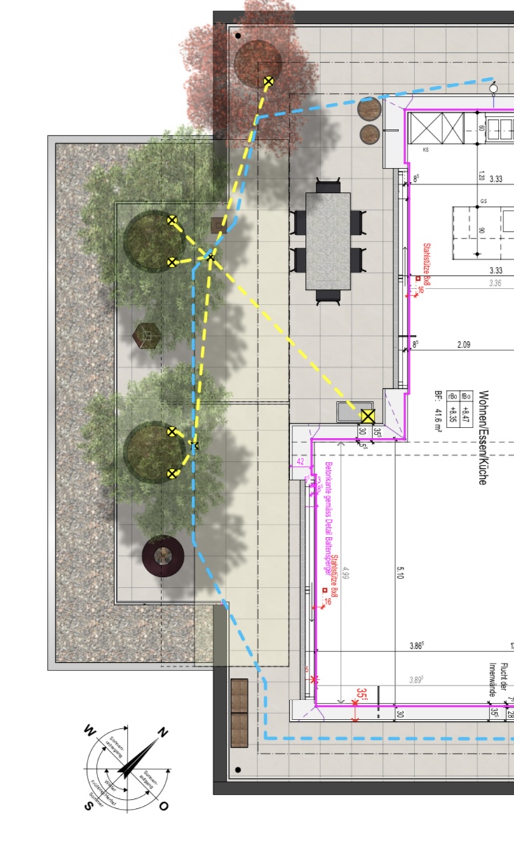 Terrassenkonzept erstellt mit CAD